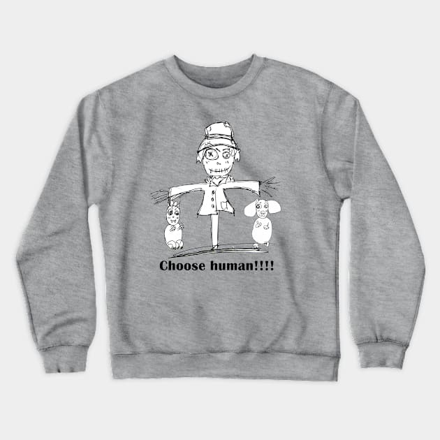 human scarecrow Crewneck Sweatshirt by loulousworld